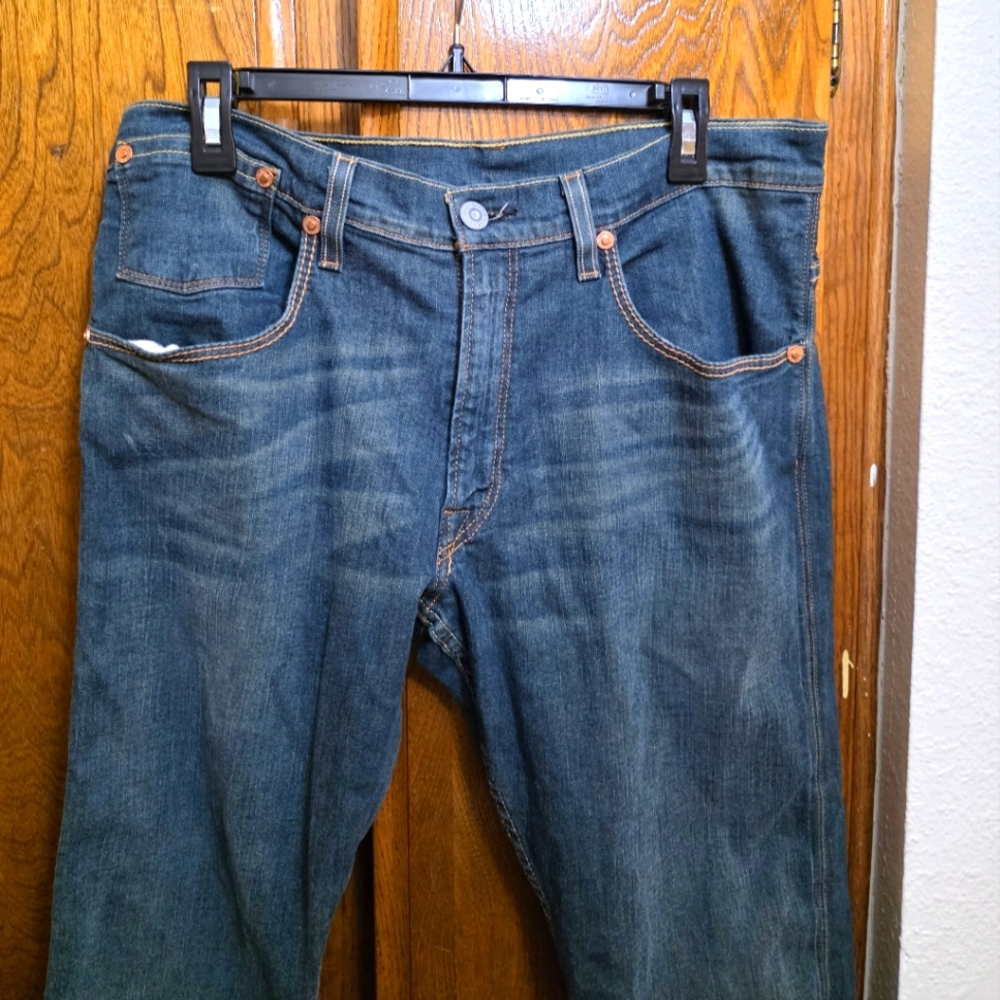 Levi's 514 Original Riveted Straight Cut Jeans 34x30 - Picture 2 of 7